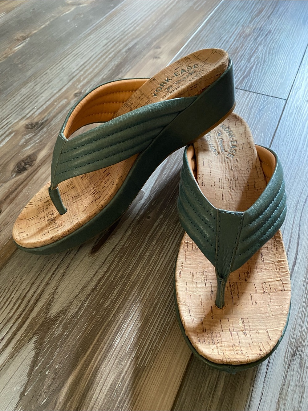 🩴Kork Ease🩴Teal Madison Wedge Sandals - Picture 7 of 11